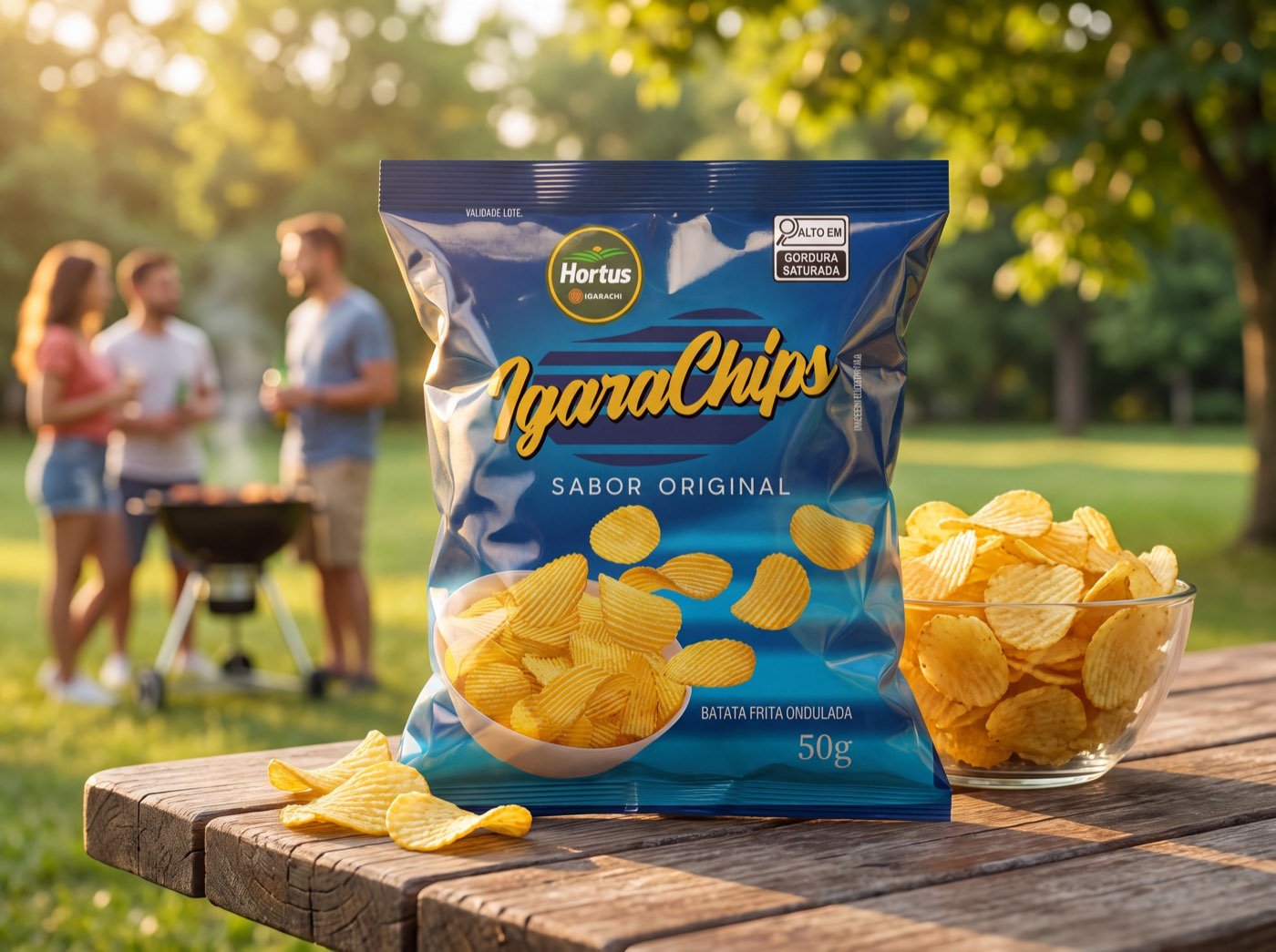 Pacote de Chips Hortus sabor Original